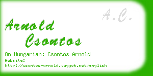 arnold csontos business card